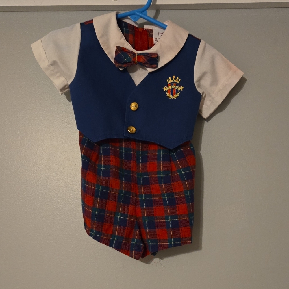 JCPenney Little Goodies Red and Blue Baby Outfit